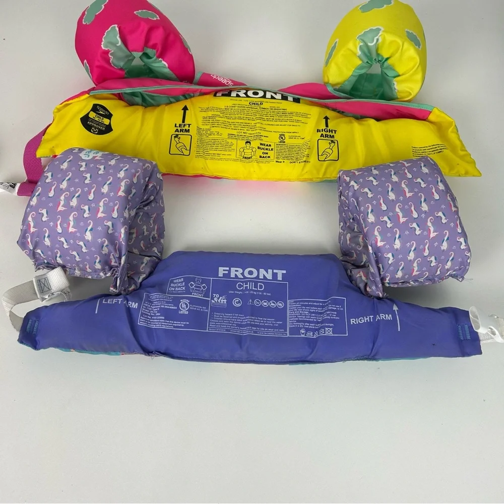 2 US Coast Guard approved Swim floats, Speedo and Coleman brands, Rated: 30-50lb
